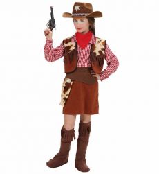 Str�j kowbojski dla dziewczynki RODEO - 128cm str�j kowbojski dla dziewczynki kostium kowbojki dla dzieci przebranie kowbojka