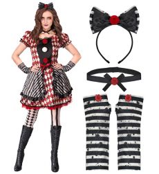 Str�j na Halloween damski LALKA HARLEQUIN L kostium romby przebranie harlequin