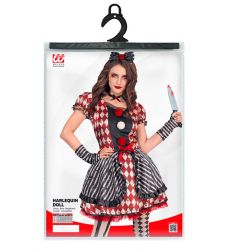 Str�j na Halloween damski LALKA HARLEQUIN XL kostium romby przebranie harlequin
