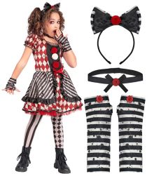 Str�j LALECZKA HARLEQUIN 128cm kostium dziewczynka romby przebranie Halloween