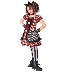 Str�j LALECZKA HARLEQUIN 140cm kostium dziewczynka romby przebranie Halloween