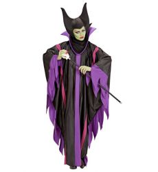 Str�j damski na Halloween Z�A WIED�MA - M czarny kostium peleryna wied�ma