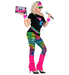 Damski str�j MODA LAT 80 XL kostium kolorowy retro legginsy przebranie