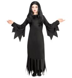 Str�j halloweenowy dla dziewczynki MORTISIA - 158cm czarna sukienka kostium Halloween