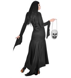Str�j na Halloween gotycka dama MORTICIA L kostium czarna suknia elegancka