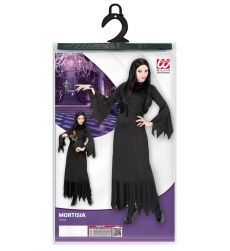 Str�j damski na Halloween MORTICIA L kostium czarna suknia gotycka elegancka