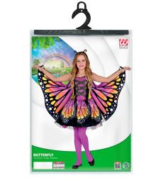 Str�j MOTYLA dla dziewczynki r�owy - 116cm kostium motyl skrzyd�a na bal przebiera�c�w