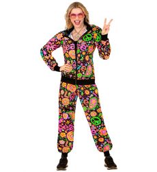 Str�j karnawa�owy HIPIS PARTY kolorowe dresy S kostium hippie retro