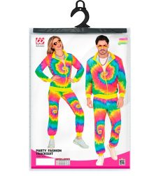 Str�j hipisowski KOLOROWY DRES XL kostium tie dye kolorowy retro