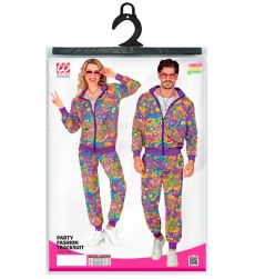 Str�j hipisowski KWIATOWE DRESY M kostium hippie kolorowy retro