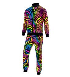 Str�j na kicz party KOLOROWE DRESY animal print S kostium neon retro