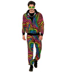 Str�j na kicz party KOLOROWE DRESY animal print XL kostium neon retro