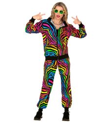 Str�j na kicz party KOLOROWE DRESY animal print XL kostium neon retro