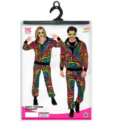 Str�j na kicz party KOLOROWE DRESY animal print XL kostium neon retro