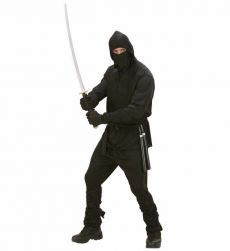 Str�j NINJA dla doros�ych L czarny kostium ninja maska przebranie karnawa�owe