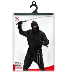 Str�j NINJA dla doros�ych XXL czarny kostium ninja maska przebranie karnawa�owe