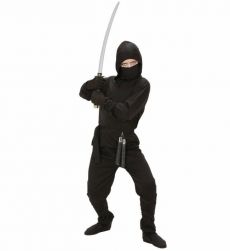 Str�j NINJA dla ch�opca - czarny 158cm str�j dla ch�opca kostium na bal przebranie na karnawa�