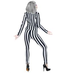 Str�j damski na Halloween BEETLEJUICE XS kostium w paski czarno bia�y przebranie
