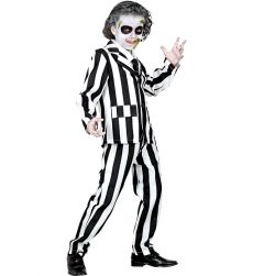 Str�j na Halloween dla ch�opca BEETLEJUICE 116cm kostium w paski przebranie