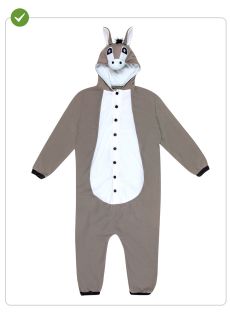 Str�j dla doros�ych onesie OSIO� L-XL kostium os�a �mieszne stroje kombinezon zwierz�ta str�j dla doros�ych