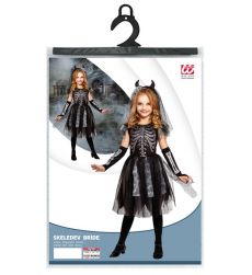 Str�j na Halloween DIABELSKA PANNA M�ODA 128cm sukienka z rogami i welonem