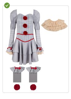 Halloweenowy str�j damski Pennywise TO - M str�j damski str�j na halloween kostium pennywise