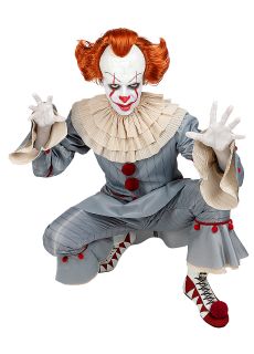 Halloweenowy str�j PENNYWISE - L kostium na halloween str�j m�ski kostium klauna kostium horror