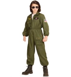 Dzieci�cy str�j PILOTA WOJSKOWEGO 128cm str�j pilota wojskowego kostium pilota wojskowego dla dzieci przebranie pilot wojskowy