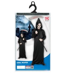 Dzieci�cy str�j �MIER� na Halloween 158cm czarna szata kostium dla dziecka