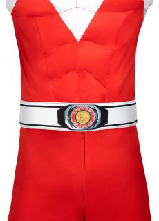 Str�j POWER RANGERS czerwony - L czerwony Power Ranger str�j superbohatera kostium cosplay str�j dla doros�ych