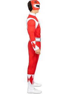 Str�j POWER RANGERS czerwony - M czerwony Power Ranger str�j superbohatera kostium cosplay str�j dla doros�ych