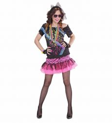 Str�j lata 80 ROCK GIRL - XS str�j lata 80 damski przebranie lata 80 kostium na karnawa� str�j karnawa�owy damski