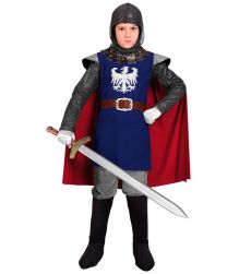 Str�j historyczny DZIELNY RYCERZ - 158cm kostium rycerza dla dzieci przebranie rycerz