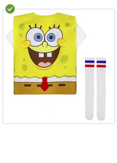 Str�j SPONGEBOB dla doros�ych rozmiar uniwersalny przebranie Spongebob �mieszny kostium przebrania z kresk�wek