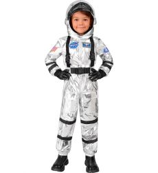 Str�j ASTRONAUTY srebrny 116cm kostium kosmiczny dla dziecka na bal przebiera�c�w