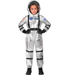 Str�j ASTRONAUTY srebrny 116cm kostium kosmiczny dla dziecka na bal przebiera�c�w