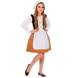 Str�j WIE�NICZKI 140cm kostium ludowy dziewczynka sukienka wiejska fartuszek koszyk