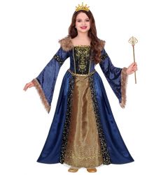 Str�j KR�LOWEJ dla dziewczynki 128cm kostium kr�lowej str�j dla dziewczynki kostium na bal przebranie na bal