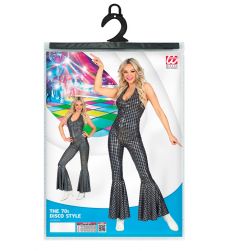 Str�j KOMBINEZON DISCO srebrny - L str�j disco kostium karnawa�owy damski kombinezon na imprez�