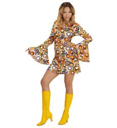 Str�j w stylu lat 70 GROOVY LADY - L str�j karnawa�owy damski sukienka lata 70 str�j lata 70 str�j na karnawa�