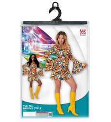 Str�j w stylu lat 70 GROOVY LADY - XL str�j karnawa�owy damski sukienka lata 70 str�j lata 70 str�j na karnawa�