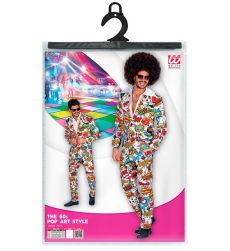 Str�j POP-ART LATA 60. kolorowy garnitur - M str�j lata 60 kostium lata 60 przebranie lata 60