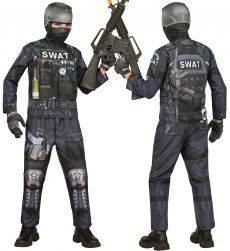 Str�j S.W.A.T. dla dzieci 128cm kostium policjanta na bal przebiera�c�w Halloween