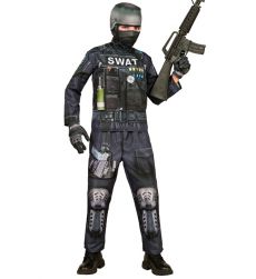 Str�j S.W.A.T. dla dzieci 164cm kostium policjanta na bal przebiera�c�w Halloween