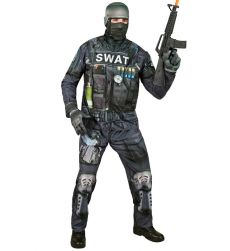 Str�j S.W.A.T. dla doros�ych XL kostium policjanta SWAT na Halloween impreza tematyczna