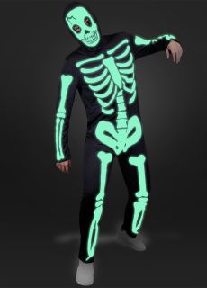 Str�j SZKIELET �wiec�cy w ciemno�ci L kostium szkielet przebranie szkielet str�j na halloween str�j dla doros�ych