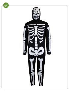 Str�j SZKIELET �wiec�cy w ciemno�ci L kostium szkielet przebranie szkielet str�j na halloween str�j dla doros�ych