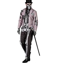 Str�j na Halloween SZKIELET PANA M�ODEGO S kostium elegancki szkielet przebranie
