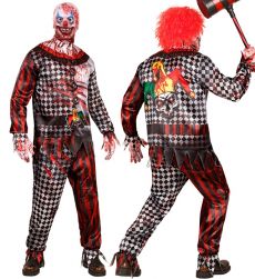 Szybki str�j na Halloween KLAUN dla doros�ych XXL kostium klauna horror
