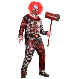 Szybki str�j na Halloween KLAUN dla doros�ych XXL kostium klauna horror